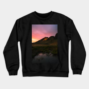 Magical Colorful Sunset in the Icelandic Mountains Crewneck Sweatshirt